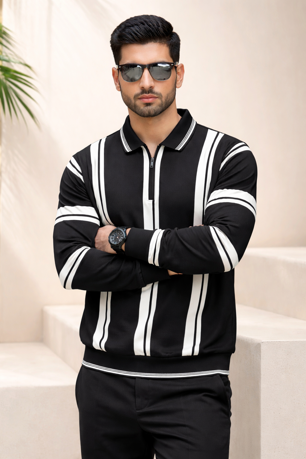 Premium Imported Chines Fabric Old Money Style Shirt (Black)